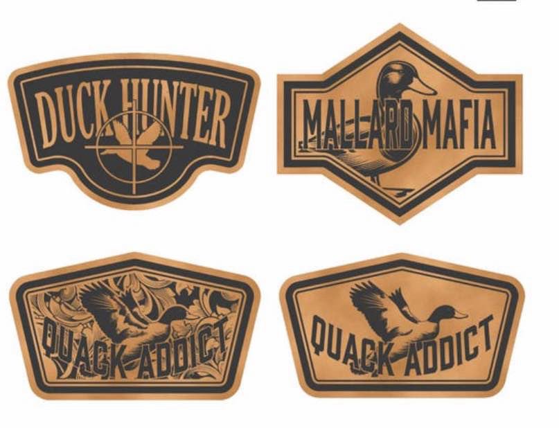 Duck Hunting patches pack of four 3x4 inches