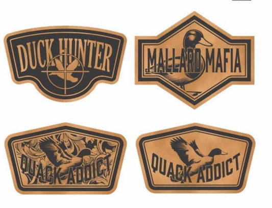 Duck Hunting patches pack of four 3x4 inches