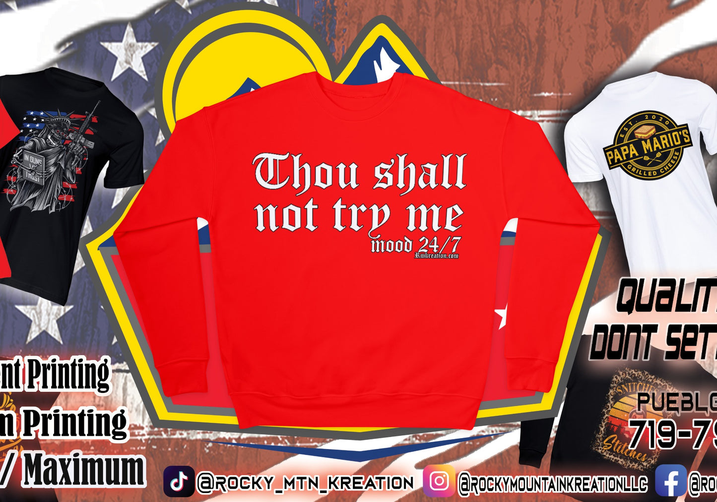 Thou Shall Not Try Me Sweatshirt RMK