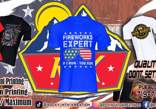 Fire Work Expert If I Run You Run Unisex T